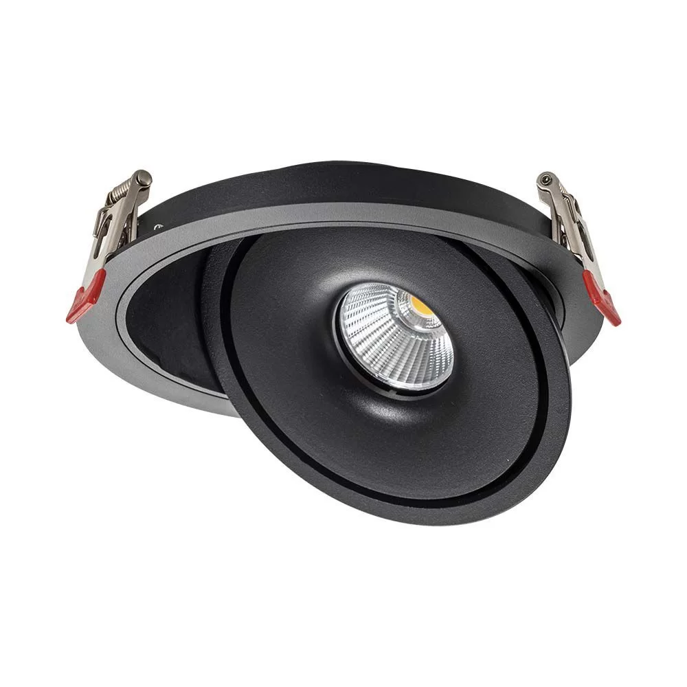 12W LED COB Downlight 3 in 1 Corp Negru