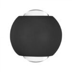 2W LED Lumină de Perete Sus Jos 3000K Corp Negru IP54
