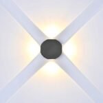 4W LED Lumină de Perete 4 Direcții 3000K Corp Negru IP54 - Image 2