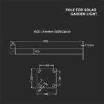 Stâlp pentru Iluminat, Aluminiu, 3 metri - Image 5