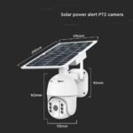 Camera HD Smart PTZ cu Panou Solar și Senzor Corp Alb - Image 4