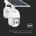 Camera WIFI HD Smart PTZ cu Panou Solar și Senzor Corp Alb - Image 5