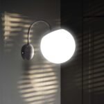 Lumină de Perete 1xE27 Negru Mat Plastic Opal Sus - Image 2