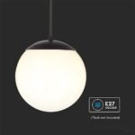 Plafonieră 1xE27  Negru Mat Plastic Opal - Image 4
