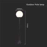 Lampă 1xE27 Negru Mat Plastic Opal - Image 3