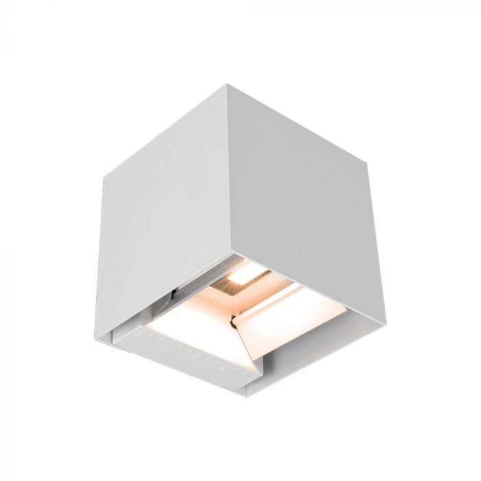 9W COB LED Lampă Solară de Perete Acumulator 1x2600mAh 16ore 3000K Corp Alb IP65