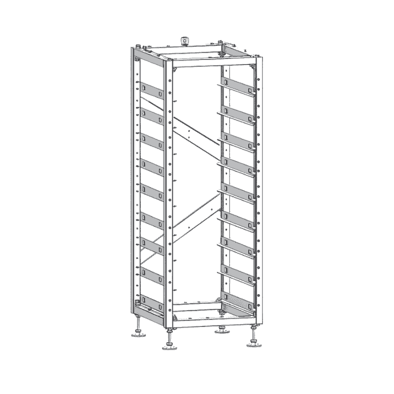 Rack High Voltage 3U-LRACK 19″ pentru 9 module, Deye