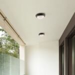 8W Aplică LED Rotundă Corp Negru Alb cald IP66 - Image 2