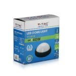 8W Aplică LED Rotundă Corp Negru Alb cald IP66 - Image 3