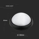 8W Aplică LED Rotundă Corp Negru Alb cald IP66 - Image 4