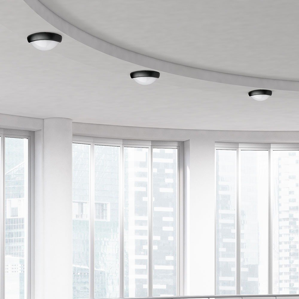 8W Aplică LED Ovală Corp Negru Alb cald IP66
