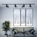 30W Lampă LED pe șină Corp Negru Alb rece - Image 3