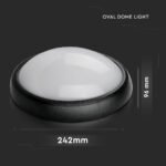 Lampă de iluminat plină pentru tavan de 12W LED Corp Negru IP65 alb cald - Image 4