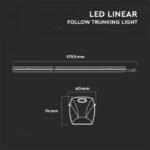 50W Corp LED linear pe șină lentilă 90’D Alb natural - Image 2