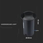 1W Lampă de Alee LED Neagră 2 Direcții 6500K - Image 3