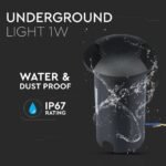 1W Lampă de Alee LED Neagră 2 Direcții 6500K - Image 4