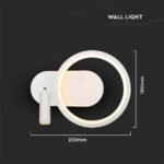 14W LED Designer Lumină de Perete 250*100*180mm Corp Alb 3000K - Image 3