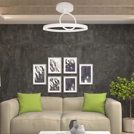 37W LED Lampă pentru Plafon Albă 500*200mm Rotundă 4000K