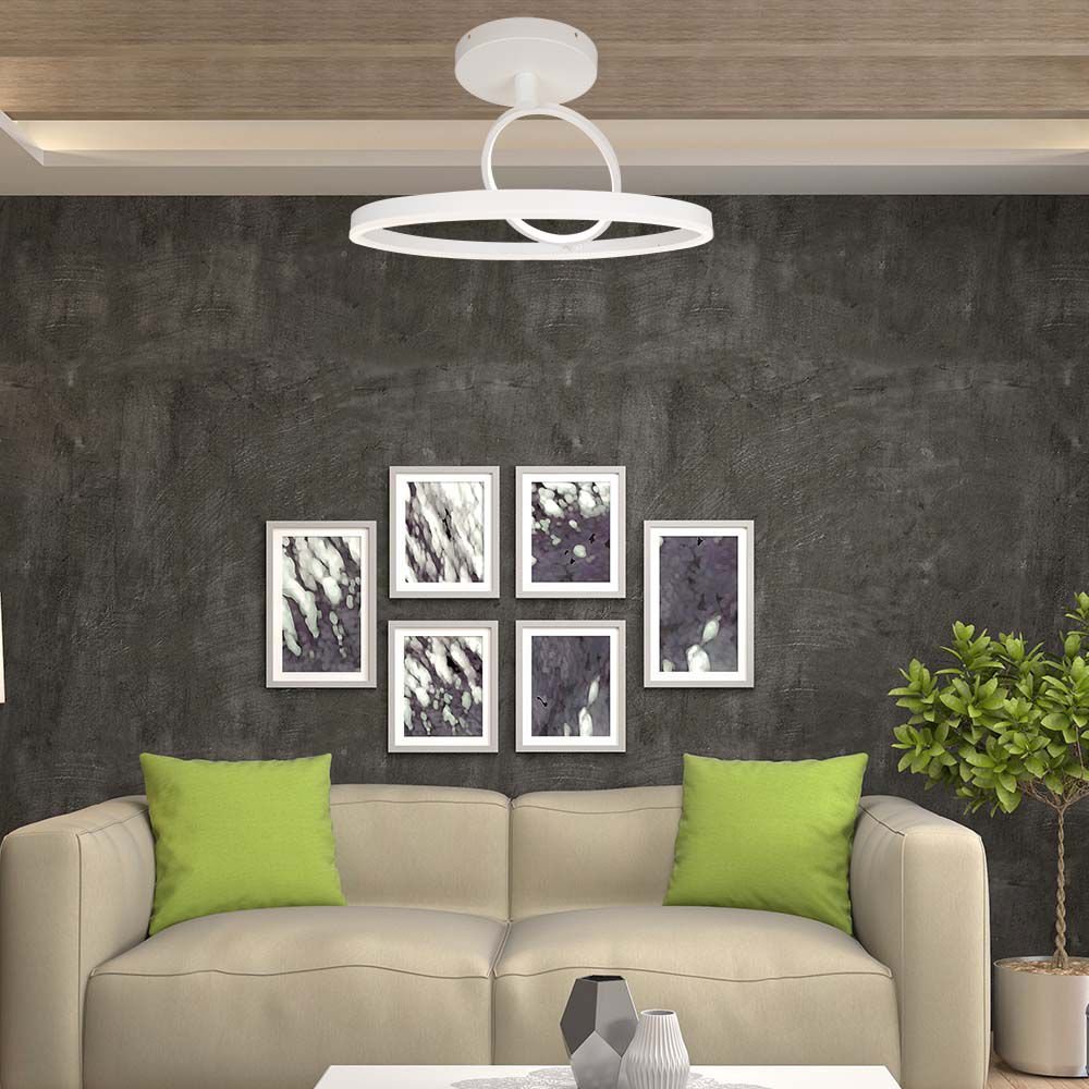 37W LED Lampă pentru Plafon Albă 500*200mm Rotundă 4000K