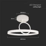 37W LED Lampă pentru Plafon Albă 500*200mm Rotundă 4000K - Image 2