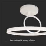 37W LED Lampă pentru Plafon Albă 500*200mm Rotundă 4000K - Image 3
