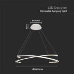 48W LED Designer Corp Suspendat 800*1200mm Dimabil 4000K Alb - Image 3