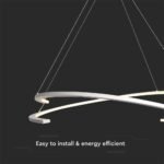 48W LED Designer Corp Suspendat 800*1200mm Dimabil 4000K Alb - Image 4