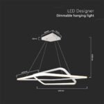 50W LED Designer Metal Light Suspendat 600 x 600 x 1200mm Alb 4000K Dimabil - Image 3
