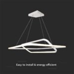 50W LED Designer Metal Light Suspendat 600 x 600 x 1200mm Alb 4000K Dimabil - Image 4
