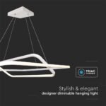 50W LED Designer Metal Light Suspendat 600 x 600 x 1200mm Alb 4000K Dimabil - Image 5