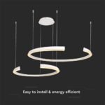 48W LED Designer Corp Suspendat 1100*800*1200mm Dimabil 3000KAlb - Image 4