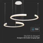 48W LED Designer Corp Suspendat 1100*800*1200mm Dimabil 3000KAlb - Image 5