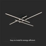 38W LED Designer Lumină de Plafon Neagră 850*850*105mm 3000K - Image 4
