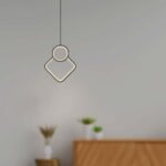 12W LED Designer Metal Hanging Lamp 280 x 1800mm Black Body 3000K - Image 2