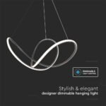 49W LED Lampă Suspendată Decorativă 70*20CM Corp Negru 3000K - Image 5