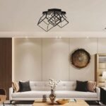 46W LED Lampă de Design pentru Plafon 3000K Corp Negru - Image 2