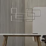 45W LED Lampă Suspendată de Design 120*50*60CM Corp Negru 3000K - Image 2