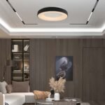 49W LED Lampă pentru Plafon Decorativă 60*9CM Corp Negru 3000K