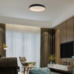 49W LED Lampă pentru Plafon Decorativă 60*9CM Corp Negru 3000K - Image 2