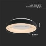 49W LED Lampă pentru Plafon Decorativă 60*9CM Corp Negru 3000K - Image 3