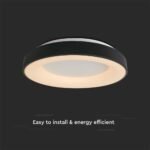 49W LED Lampă pentru Plafon Decorativă 60*9CM Corp Negru 3000K - Image 4