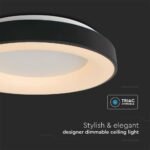 49W LED Lampă pentru Plafon Decorativă 60*9CM Corp Negru 3000K - Image 5