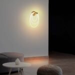 36W-LED Lumină de Perete -35*18*50CM-Corp Auriu - Image 2