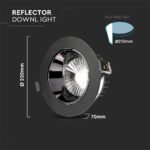 LED Downlight Cip SAMSUNG 30W COB Reflector Negru 6400K - Image 3
