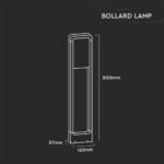 Bollard Lamp 10W LED Cip SAMSUNG Corp Alb IP65 3000K - Image 3