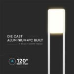 Bollard Lamp 10W LED Cip SAMSUNG Corp Alb IP65 3000K - Image 4