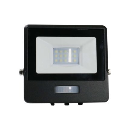 10W Proiector LED cu Senzor PIR Cip SAMSUNG Corp Negru 3000K