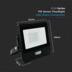20W Proiector LED cu senzor Cip SAMSUNG Corp Negru 3000K - Image 5