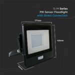 30W Proiector LED cu Senzor PIR Cip SAMSUNG Corp Negru 3000K - Image 5