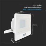 30W Proiector LED cu Senzor PIR Cip SAMSUNG Corp Alb 6500K - Image 4
